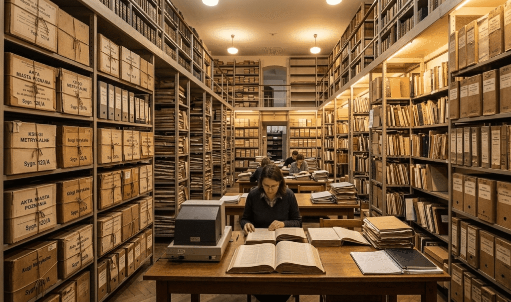 Polish state archive storing historical birth records
